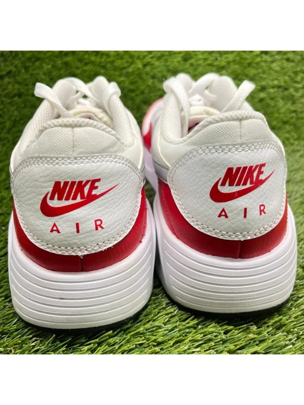 Nike Air Max SC Mens Size 12 White Red Athletic Running Walking Shoes Sneakers